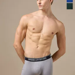 URBAN ADVENTURE Pack Of 3Anti-Odor Trunks 3UAM-003(ROYAL-LIGHT GREY-GREEN)-image-12