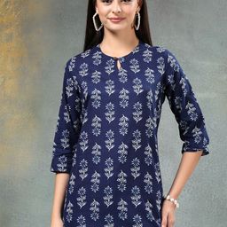 Anouk Rustic Women Floral Printed Pure Cotton Kurti-picture-10