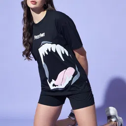 GRIFFEL Printed Pure Cotton T-Shirt With Short Co -Ords-image-68