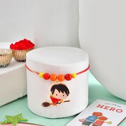 Ascension Kids Beaded Cute Cartoon Rakhi With Fridge Magnet & Roli Tilak-image-79