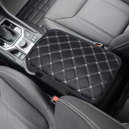 Car Center Pad , Universal Fit For Car Waterproof Armrest Seat Pad (Black/White) Car Armrest Cover-image-72