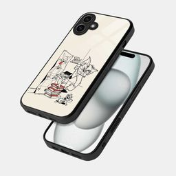 macmerise Cartoon Characters Printed iPhone 16 Plus Bumper Case Mobile Accessories-12