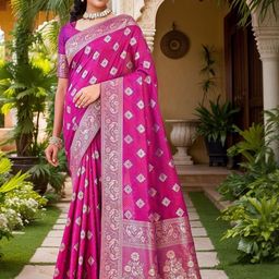 Anouk Rustic Ethnic Motifs Woven Design Banarasi Saree-picture-10