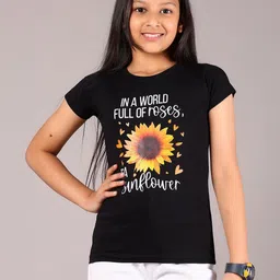 V-Mart Girls Typography Printed T-shirt-picture-21