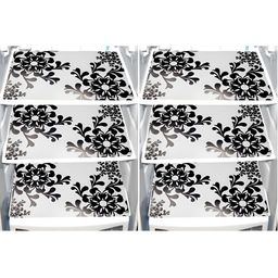 Aura 6-Pcs Black & White Printed Fridge Organisers-22