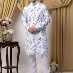 Hangup Men Floral Printed Regular Kurta with Pyjamas-picture-18