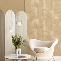 Fedora Wallpapers Zen Abstract Brown & Cream 3D Abstract Printed Waterproof Wallpaper-13