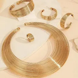 Shining Diva Fashion Gold-Plated Jewellery Set-22