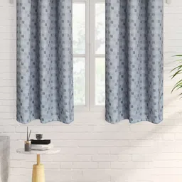 Home Centre Grey 2 Pieces Printed Room Darkening Door Curtains-34