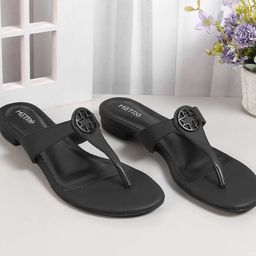 Metro Women Open Toe Block Pumps with Buckles-16