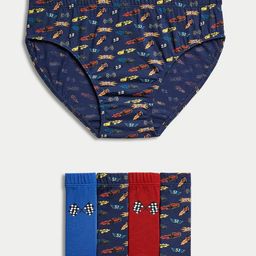Marks & Spencer Boys Pack Of 5 Printed Pure Cotton Brief T715774DMULTI-image-22
