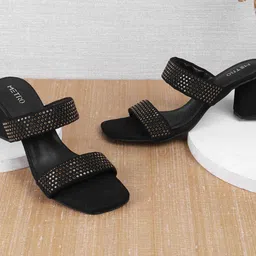 Metro Embellished Block Sandals-18