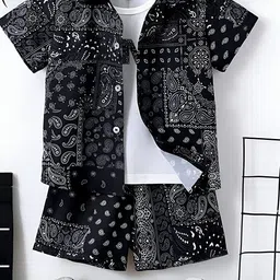 Arshia Fashions Boys Printed Shirt with Shorts-23
