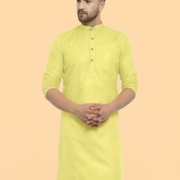 ANUJ FASHION Men Cotton Solid Straight Kurta-image-58