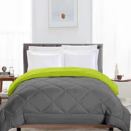 CHICERY Green & Grey Geometric AC Room Double Bed Comforter-image-79