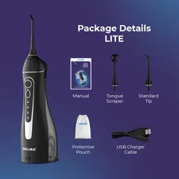 ORACURA OC200 Smart Plus Water Flosser- Black image 3