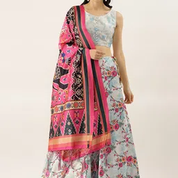 Kaizen TEXO FAB Satin Printed Semi-Stitched Lehenga & Unstitched Blouse With Dupatta-picture-41