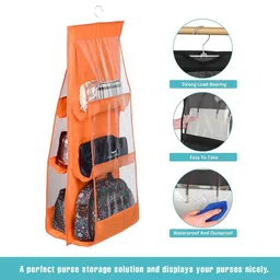 Kuber Industries Orange Set of 2 Regular Multi-Utility Organisers image 5