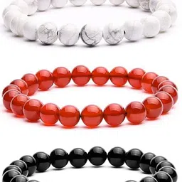 Divine souvenirs Unisex Set Of 3 Artficial Beaded Elasticated Bracelets-picture-27