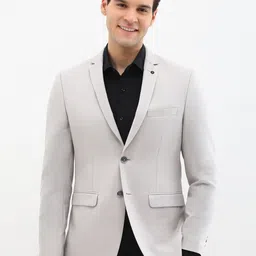 Allen Solly Slim-Fit Checked Single Breasted Blazer-image-14