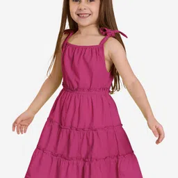 The Souled Store Girls Shoulder Straps Cotton Fit & Flare Dress-13