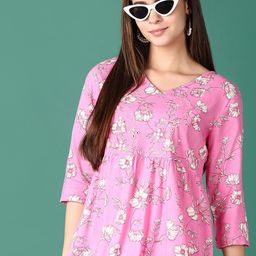 V-Mart Women Floral Printed V-Neck Kurti-picture-29