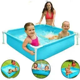 tiny tales Compact (IND*76) Mini Frame Pool Blue Color Inflatable Swimming Pool image 3