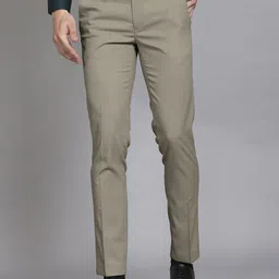 VOGAAN Men Comfort Mid-Rise Easy Wash Formal Trousers-image-16
