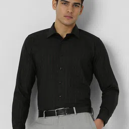 Van Heusen Men Slim Fit Spread Collar Windowpane Checked Cotton Formal Shirt-picture-3