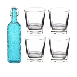 SOMIL Blue Glass Airtight Can Bottle-image-91
