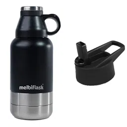 MELBIFY Black 3 in 1 Thermosteel Water Bottle Insulated Flask With Cup & Sipper Lid-28