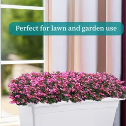 Kuber Industries 3Pcs White Rectangle Shaped Window Planters image 4