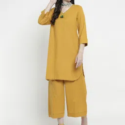 HERE&NOW Pure Cotton Tunic With Trousers Co-Ords-picture-22