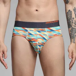 Jack & Jones Men Printed Mid-Rise Cotton Basic Brief-picture-26