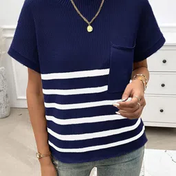 StyleCast Women Horizontal Striped Round Neck Top-picture-52