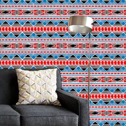 ArtzFolio Printed UV-Resistant Anti-Bacterial Tribal Ethnic Pattern Peel & Stick Wallpaper-image-6