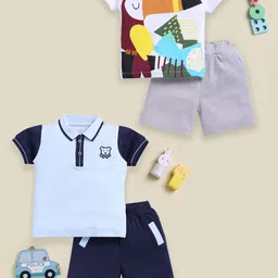 BABY GO Boys Printed T-shirt and Shirt with Shorts-image-31