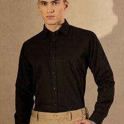 DENNISON Men Smart Spread Collar Solid Party Shirt-image-73