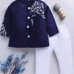 Covetus Boys Embroidered Ethnic Jacket and Pant Set-54