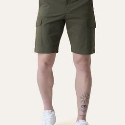 PERCH Men Twill Cotton Olive Green Shorts-image-39