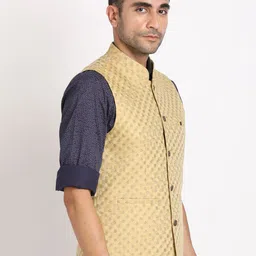 Turtle Printed Nehru Jacket image 3