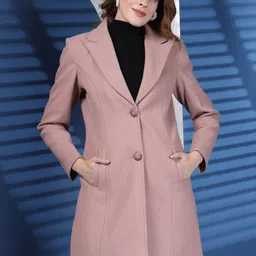 Thirty Threads Women Notched Lapel Collar Single-Breasted Long Woolen Overcoat-picture-31