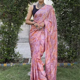 KAYOMMI Satin Abtract Printed Ready to Wear Saree-image-18