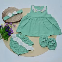 ArthLife Girls Green Baby Apparel Gift Set-image-28