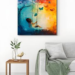 999Store Blue & Yellow 1 Piece Canvas Other Wall Paintings-image-55