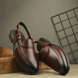 House of Pataudi Men Textured Shoe Style Sandals-image-17