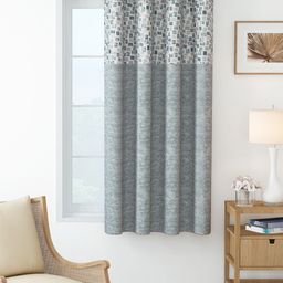 Story@home Grey & White Geometric Room Darkening Window Curtain-image-45