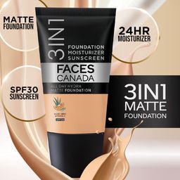 FACES CANADA Set Of 3 Hydra Foundation-18 ml With Strobe Cream-18 ml & Makeup Fixer-50 ml image 2