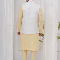 Sethukrishna Men Regular Kurta with Churidar With Nehru Jacket image 5