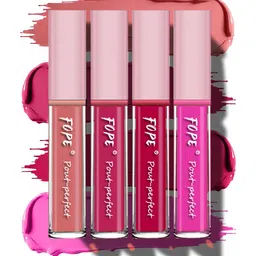 FOPE Set Of 4 Pout Perfect Lipstick - 4 ml Each Mauve Nude 7 Cherry Pink 10 Cherry Red 11-20